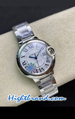 Cartier De Ballon Stainless Steel Casing Ladies 33MM Swiss AF Replica Watch 02