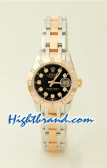 Rolex Replica DateJust Ladies 3 Tone - 1