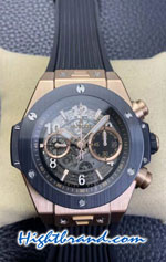 Hublot Big Bang Unico Rose Gold Ceramic Black Dial 44MM Swiss ZF Replica Watch 04