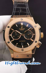 Hublot Classic Fusion Rose Gold Chronograph Black Dial 45MM Swiss Replica Watch 05