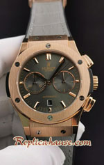 Hublot Classic Fusion Rose Gold Chronograph Grey Dial 45MM Swiss Replica Watch 07