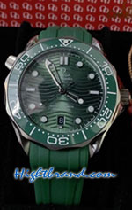 Omega Seamaster Green Dial Rubble 42mm Replica Watch 09