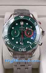 Omega Seamaster Chronograph Ceramic Green Dial 42mm Replica Watch 10