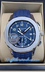 Patek Aquanaut Chronograph Blue Dial Rubble 40mm Replica Watch 02