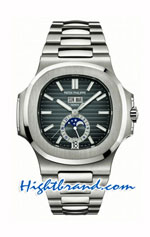 Patek Philippe Nautilus Moon Blue Dial Swiss Watch 26