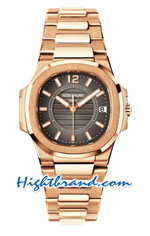 Patek Philippe Nautilus Rose Gold Ladies Swiss Replica Watch 08