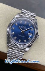Rolex Datejust 41mm Blue-Diamond Dial Jubilee VSF Swiss AAA Watch 06
