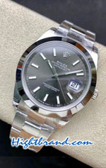 Rolex Datejust 41mm Grey Dial Smooth-Edges VSF Swiss AAA Watch 02