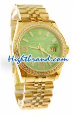 Rolex AAA Datejust Gold Diamond Swiss Replica Watch 05