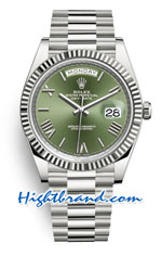 Rolex Day Date Green Dial 40MM Swiss Replica Watch 06