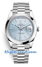 Rolex Day Date Blue Dial 40MM Swiss Replica Watch 07