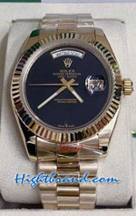 Rolex Day Date II Gold Black Dial 41mm Replica Watch 03