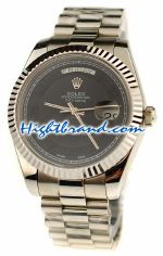 Rolex Replica Day Date Silver Swiss Watch 17