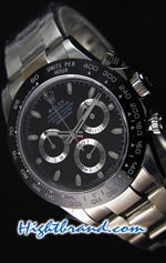 Rolex Daytona Ceramic Black Dial Swiss Replica Watch 25