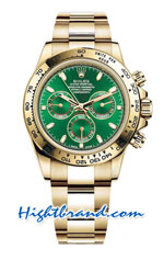 Rolex Daytona Yellow Gold Green Dial Swiss Replica Watch 26<font color=red>หมดชั่วคราว</font>