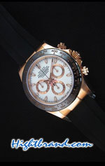 Rolex Daytona Everose White Dial Swiss Watch 21<font color=red>หมดชั่วคราว</font>