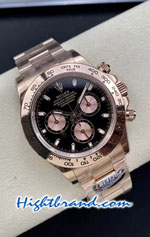 Rolex Daytona Rose Gold Black Dial Swiss BT Replica Watch 04