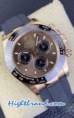 Rolex Daytona Rose Gold Chocolate Panda Rubble Swiss Clean V3 Replica Watch 03
