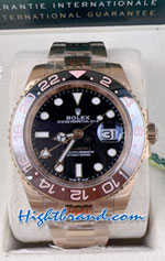 Rolex GMT Rootbeer Rose Gold 40mm Replica Watch 11