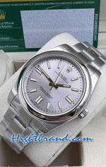 Rolex Oyster Perpetual Silver Dial 41mm Replica Watch 01