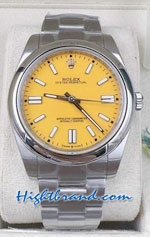 Rolex Oyster Perpetual Yellow Dial 41mm Replica Watch 04