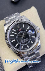 Rolex Sky Dweller Black Dial 42mm Swiss Noob Replica Watch 04