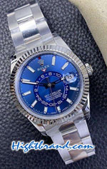 Rolex Sky Dweller Blue Dial 42mm Swiss Noob Replica Watch 05