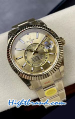 Rolex Sky Dweller Gold Case Dial 42mm Swiss Replica Watch 05