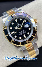 Rolex Submariner Two Tone Gold 3235 Black Dial 41mm Swiss VSF Replica Watch 05