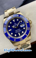 Rolex Submariner Gold 3235 Blue Dial 41mm Swiss Clean Replica Watch 1