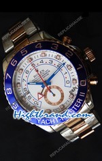 Rolex Yachtmaster II Two Tone Rose Gold Swiss Watch 06