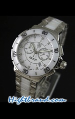 Tag Heuer Formula 1 Chronograph White Ceramic Ladies 40mm Swiss Replica Watch 02