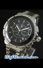 Tag Heuer Formula 1 Chronograph Black Ceramic Diamond Ladies 40mm Swiss Replica Watch 04