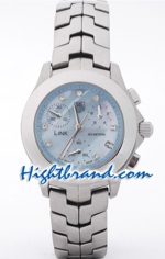 Tag Heuer Link Chronograph Blue Dial Ladies Replica Watch 13