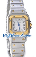 Cartier Santos Ladies Two Tone