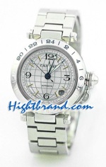 Cartier De Pasha Swiss GMT Replica Watch 5