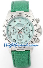 Rolex Replica Daytona Green Leather Mens Watch 4