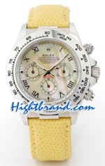 Rolex Replica Daytona Yellow Leather Mens Watch 2