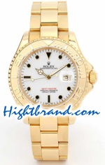 Rolex Yachtmaster Gold White Face 1