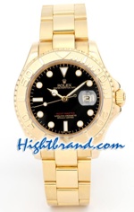 Rolex Yacht Master Gold Black Face 1