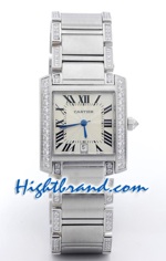 Cartier Tank Francise Diamond - Mens Swiss Replica Wacth 02