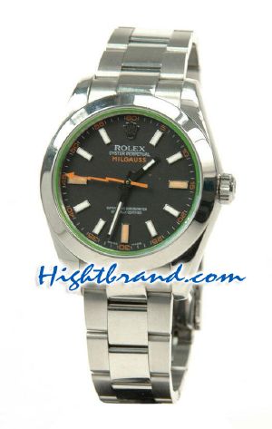 Rolex Milgauss - Green Glass Edition Replica Watch 01