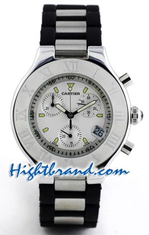 Cartier Replica Ligne Chronoscaph White Face